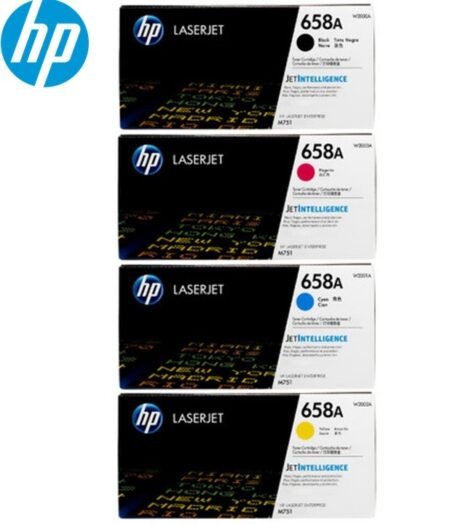 HP 658A Black, Cyan, Yellow and Magenta Original LaserJet Toner Ink Cartridge