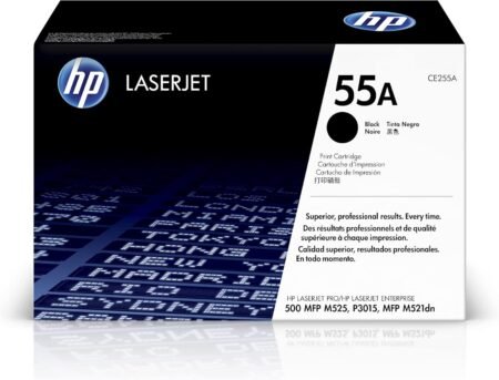 HP 55A Black Original LaserJet Toner Cartridge, CE255A