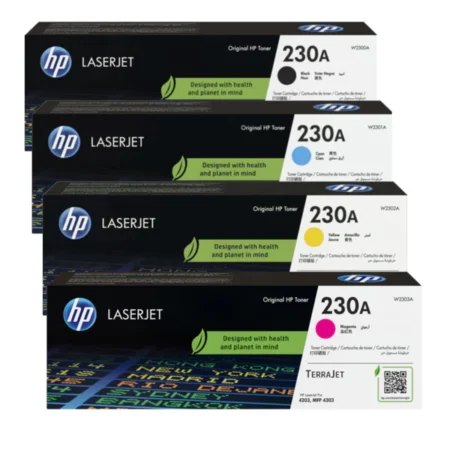 HP 230A Original LaserJet Toner Cartridge Set of 4 (W2300A W2301A W2302A W2303A)
