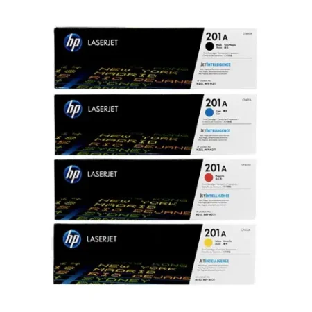 HP 201A Original Color toner Set, Black, Cyan, Magenta, Yellow, CF400AQ,CF401AQ, CF402AQ,CF403AQ