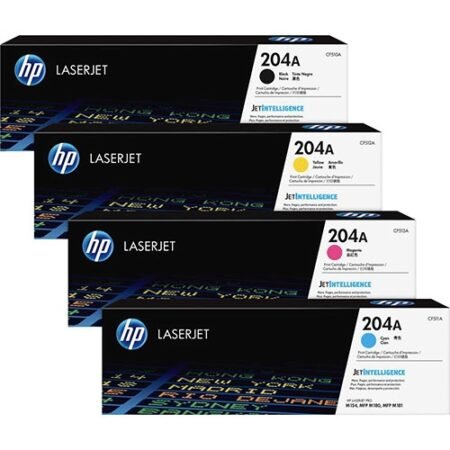 HP LaserJet Toner Cartridges 204A Original Toner 4 Pack - CF510A CF511A CF512A CF513A - Black Cyan Magenta Yellow